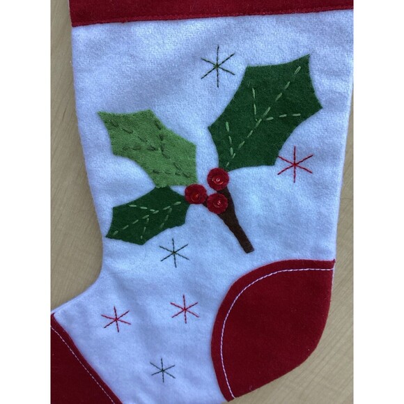 Park Designs Sarah Frederking Christmas Greenery Christmas Stocking Mistletoe - Picture 2 of 6